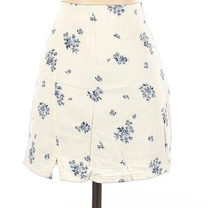 American Eagle Blue Floral Mini Skirt